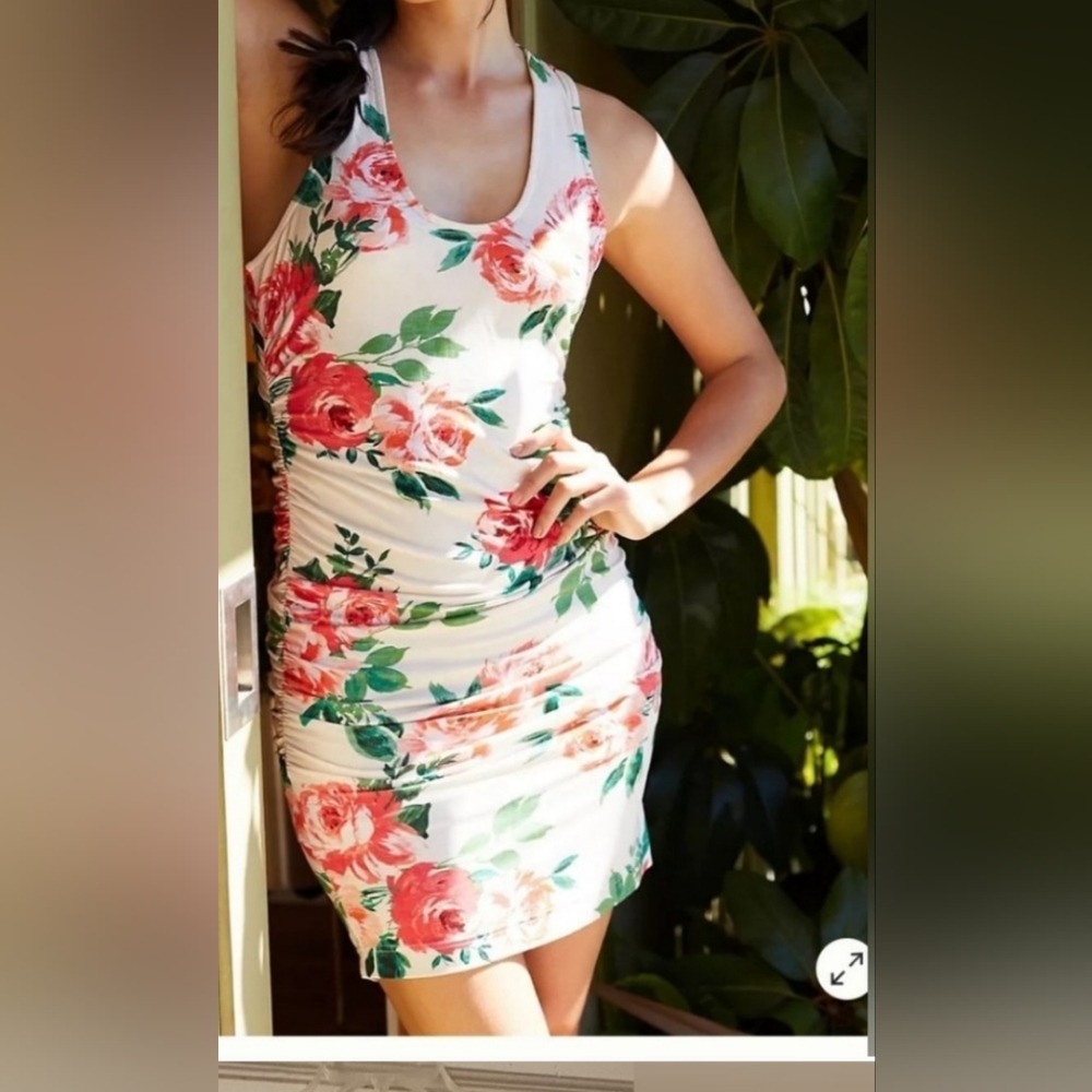 Anthropologie floral dress sz L